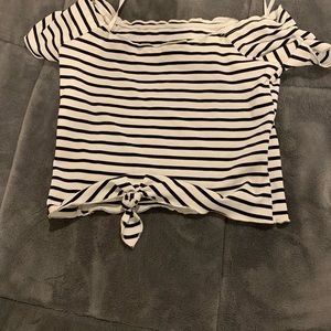 a stripped crop top